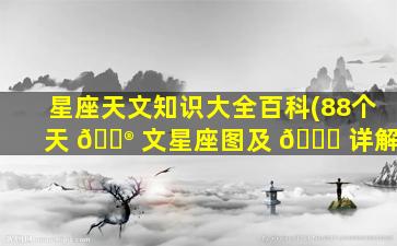 星座天文知识大全百科(88个天 💮 文星座图及 🐟 详解)